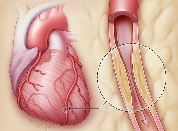 Сужения просвета артерий сердца