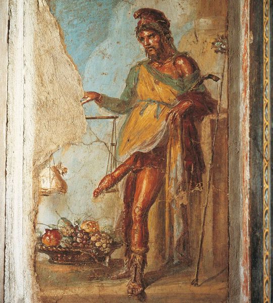 Приап, фреска неизвестного автора в Помпеях