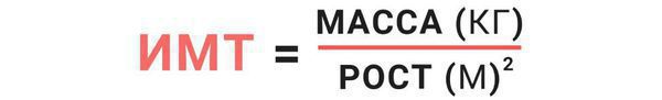 Формула индекса массы тела